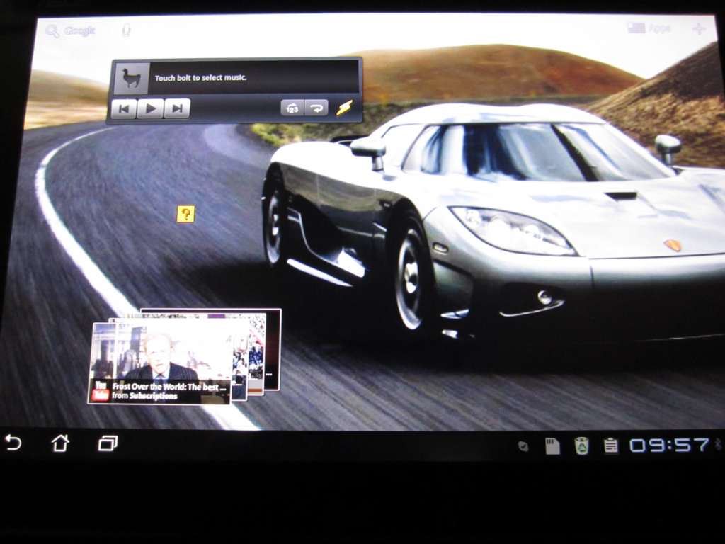 Widgets on the leftmost screen - ASUS Transformer